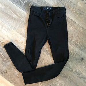 Hollister Distressed Black Jeans